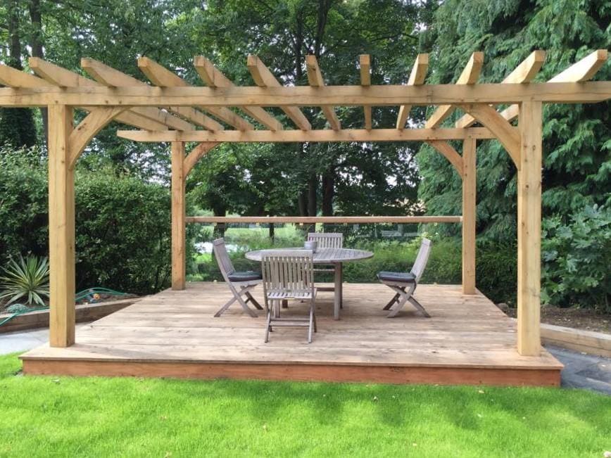 Timber decking with gazebo in Stirling